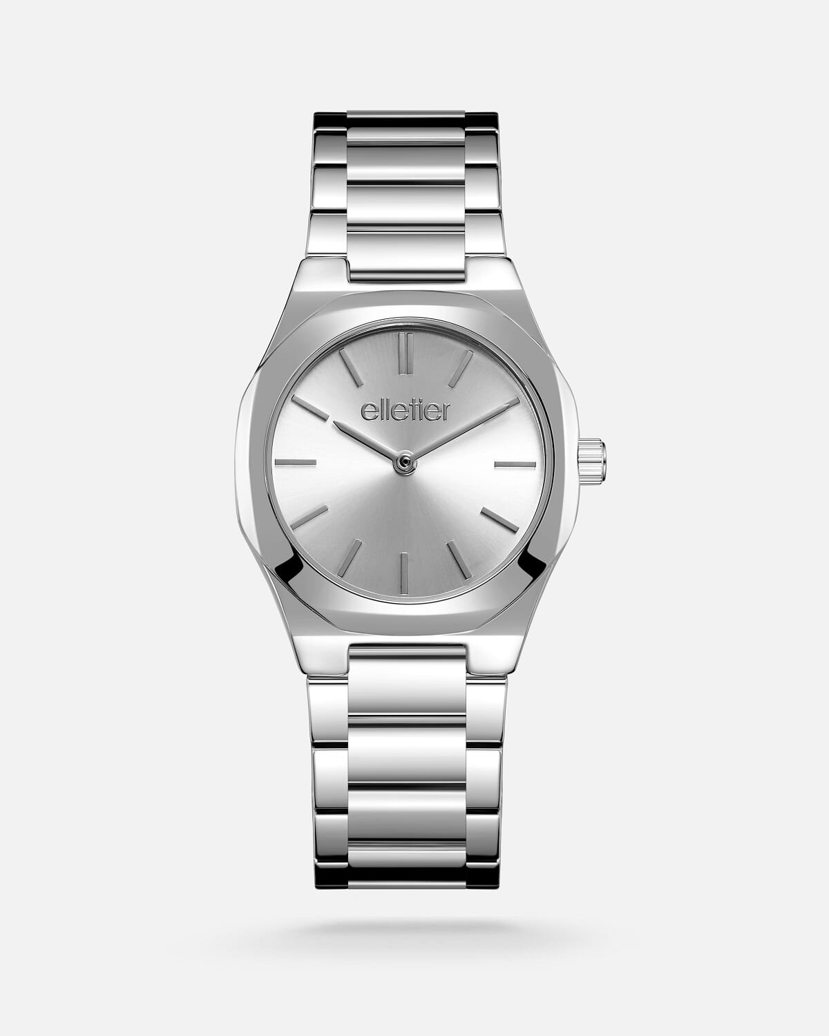 ‎ ساعة نسائية من اليتير بلون فضي